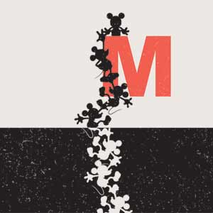 Disney Mickey Mouse Stacked Silhouette Split Surface Book 2 15in Skin